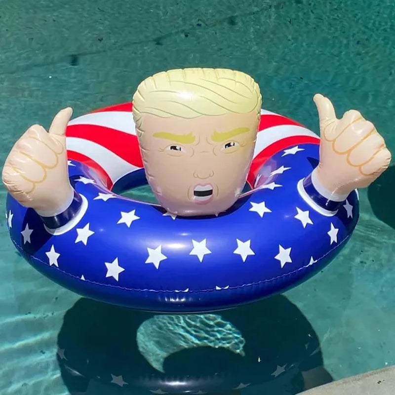 Inflatable Donald Trump Pool Floaty for Summer Outdoor, Beach, Pool