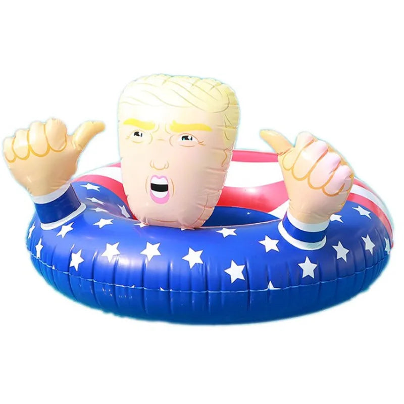 Inflatable Donald Trump Pool Floaty for Summer Outdoor, Beach, Pool