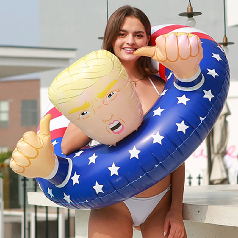 Inflatable Donald Trump Pool Floaty for Summer Outdoor, Beach, Pool